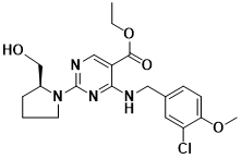 5-PyriMidinecarboxylic acid,4-[[(3-chloro-4-Methoxyphenyl)Methyl]aMino]-2-[(2S)-2-(hydroxyMethyl)-1-pyrrolidinyl]-, ethyl ester